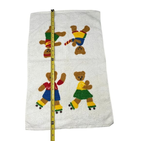 Springmaid Hand Towel Gear Kids Bears Sports Theme USA Vintage Linen 25 x 16 - Picture 12 of 13